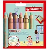 STABILO Woody 3 in 1 Buntstifte Mehrfarbig 8806-3 6 Stück