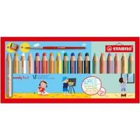 STABILO 3 in 1 Buntstifte Pastell 880/18-4 10mm Mehrfarbig 18 Stück