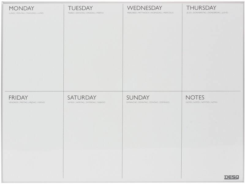 Planificateur hebdomadaire Desq Blanc 4320