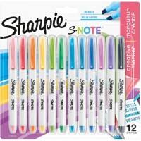 Surligneur Sharpie S-Note 2138233 Couleurs pastel Pointe biseautée fine et épaisse Non rechargeable