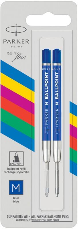Recharge pour stylo-bille Parker Parker refill Bleu 2166544 2 Unités