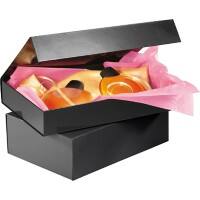 RAJA Coffret cadeau Carton, Papier couché brillant 265 (l) x 65 (P) x 375 (H) mm Noir 10 Unités