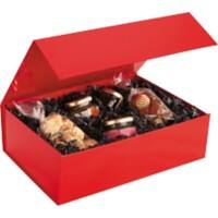 RAJA Coffret cadeau Carton, Papier couché brillant 265 (l) x 65 (P) x 375 (H) mm Rouge 10 Unités