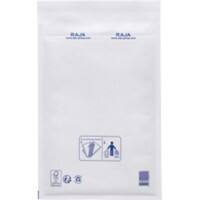 RAJA Pochette d’envoi à bulles Papier Kraft, Film en polyéthylène Blanc Sans Fenêtre 330 (l) x 220 (H) mm Bande adhésive 75 g/m² 100 Unités