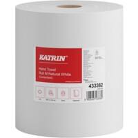 KATRIN Basic Handtuchrolle Gerollt Weiss 1-lagig 433382 6 Rollen à 300 m