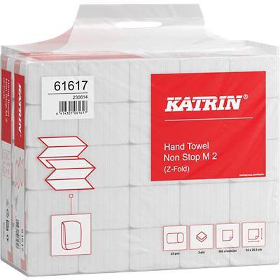 Katrin Classic Handtuch Z-Falz Weiss 2-lagig 61617 Packung von 25 x 160 Blatt