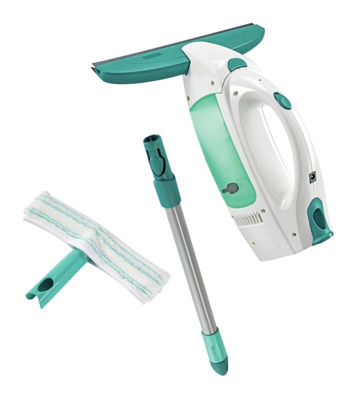 Aspirateur pour vitres LEIFHEIT Dry & Clean avec manche et mouilleur Blanc, turquoise