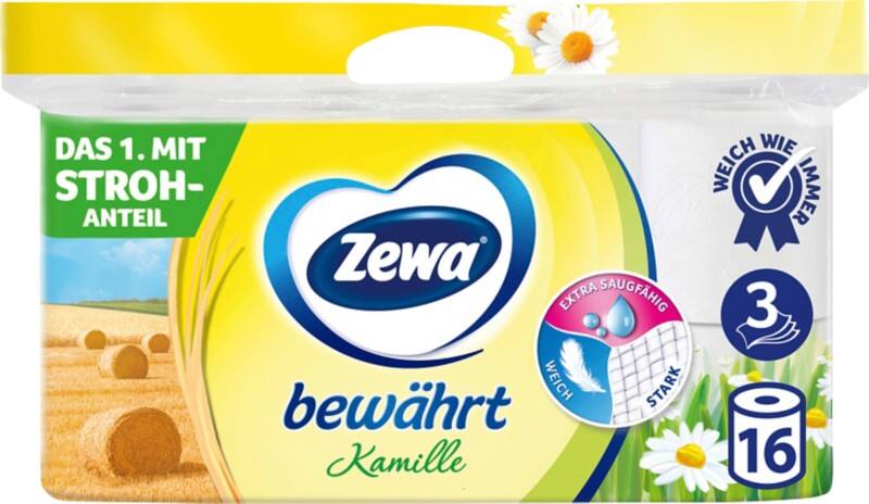 Papier toilette Zewa Bewährt 3 Plis Camomille Blanc 16 Rouleaux de 150 feuilles