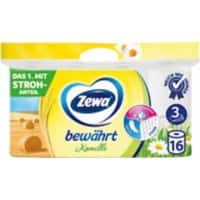 Zewa Bewährt Toilettenpapier 3-lagig Kamille Weiss 16 Rollen à 150 Blatt