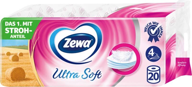 Papier toilette Zewa Ultra Soft 4 Plis Blanc 20 Rouleaux de 150 feuilles