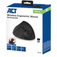 Souris ergonomique ACT AC5100 Filaire et sans fil Rechargeable Noir