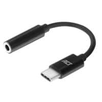Câble adaptateur ACT AC7380 USB-C Mâle 3,5 mm femelle Noir 110 mm