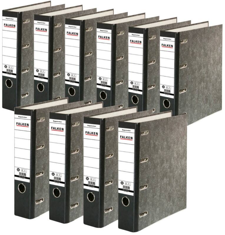 Falken Ordner Breit A5 70 mm Schwarz 15026820000F Kunststoff Querformat