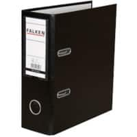 Falken Ordner A5 80 mm Schwarz 11285616 Pappkarton, PP (Polypropylen) Hochformat