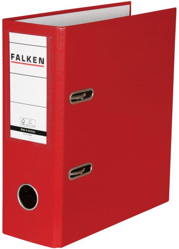 Falken Breit Ordner A5 80 mm Rot 11285657 Kunststoff Hochformat