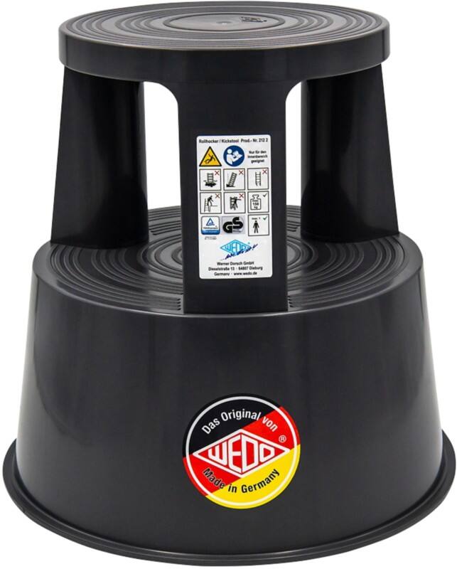 WEDO Rollhocker 212212 PP (Polypropylen) Grau 44 x 44 x 43 cm