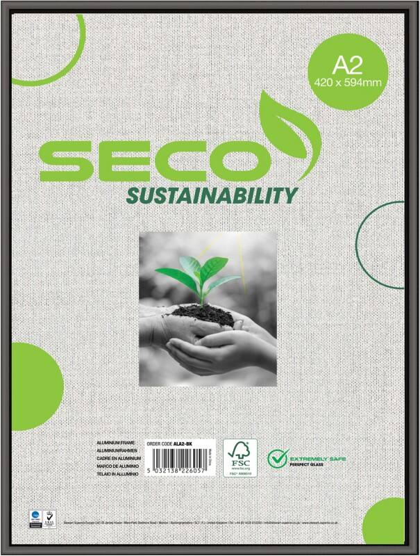 Seco A2 Bilderrahmen ALA2-BK 43 (B) x 2,1 (T) x 60,4 (H) cm ALA2-BK