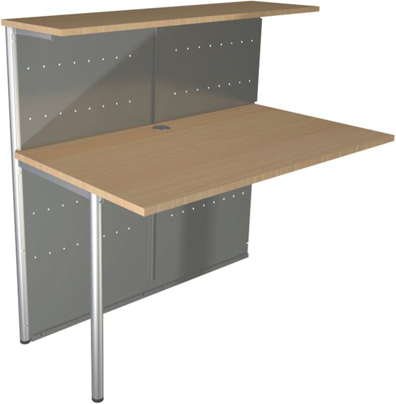 Kerkmann Anbautheke Silber Buche 1160 x 700 x 1150 mm