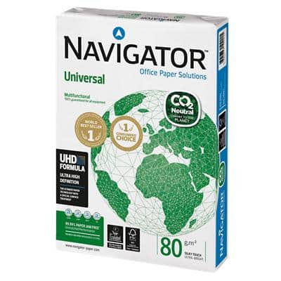 Navigator Universal A4 Druckerpapier 80 g/m² Glatt Weiss 500 Blatt