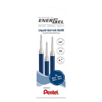 Pentel EnerGel Tintenrollermine 0,4 mm Blau 3 Stück