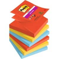 Notes adhésives Post-it Playful 76 x 76 mm Assortiment 90 feuilles Paquet de 6