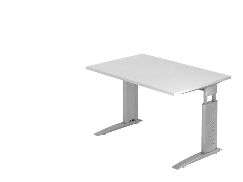 Bureau Hammerbacher VUS Hauteur ajustable Rectangulaire Blanc C-Pied 1200 (L) x 800 (P) x 860 (H) mm Acier, Aggloméré