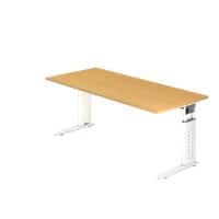 Bureau Hammerbacher VUS Hauteur ajustable Rectangulaire Hêtre C-Pied 1800 (L) x 800 (P) x 860 (H) mm Acier, Aggloméré