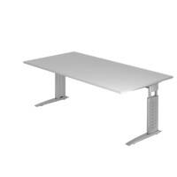 Hammerbacher Schreibtisch US2E Grau, Silber 2.000 x 800 x 680 x 680 - 860 mm