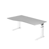 Bureau Hammerbacher US18 Forme libre Blanc, gris