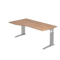 Bureau Hammerbacher VUS Hauteur ajustable Forme libre Noyer C-Pied 1800 (L) x 1000 (P) x 860 (H) mm Acier, Aggloméré