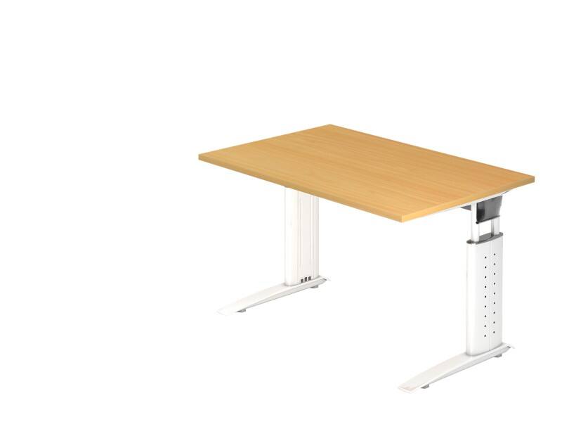 Bureau Hammerbacher VUS Hauteur ajustable Rectangulaire Hêtre C-Pied 1200 (L) x 800 (P) x 860 (H) mm Acier, Aggloméré