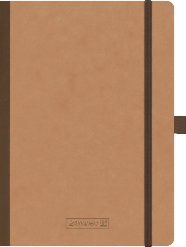 Cahier BRUNNEN A5 À pointillés 90 g/m² Premium Reliure par collage Marron 96 feuilles