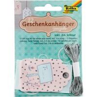 Folia Papier-Geschenkanhänger Matt Das ganze Jahr über Sortiert 11 x 3 x 14,5 cm 12 Stück