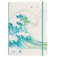 Carnet Herlitz Quadrillé Polypropylène A4 Blanc, bleu