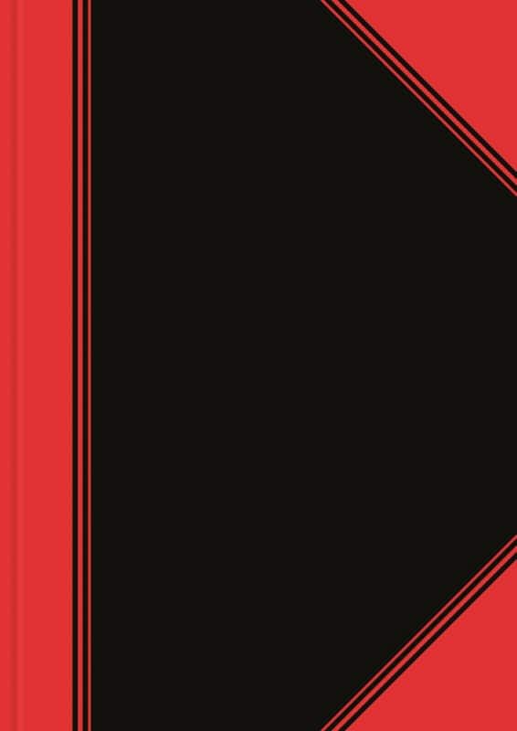 Bantex Bücher & Blöcke Notizbuch DIN A4 Liniert Rückendrahtheftung Rot, Schwarz 96 Blatt