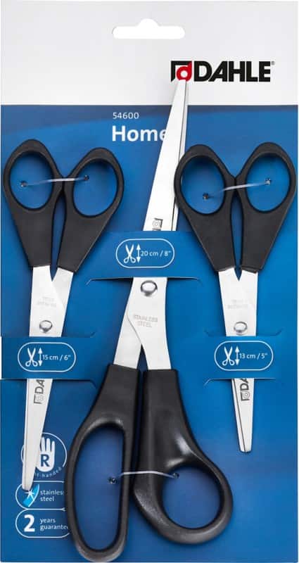 Dahle HOME Schere 255 mm Stahl Schwarz 3 Stück