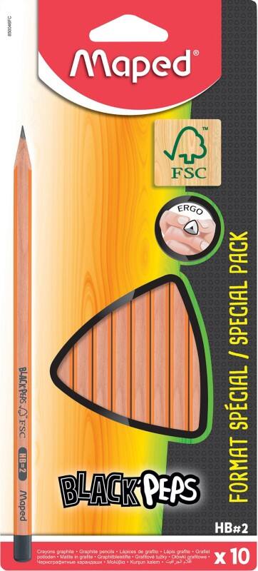 Crayon Maped 850046FC HB 10 unités