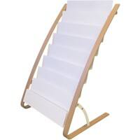 Présentoir sur pied Alba A4 Blanc, brun DDEXPO8W BC 580 (L) x 500 (P) x 930 (H) mm DDEXPO8W D