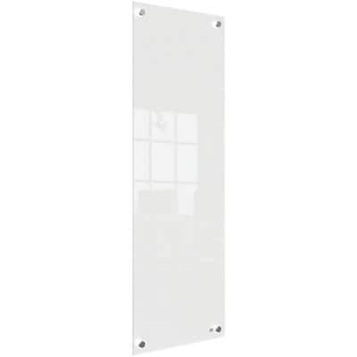 Nobo Kleines Wandmontierbares Whiteboard 1915604 Trocken Abwischbar Glasoberfläche Rahmenlos 300 x 900 mm Weiss