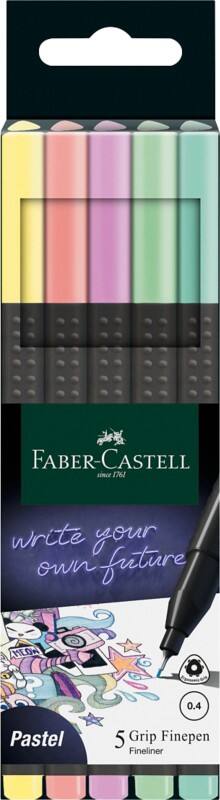 Faber-Castell Gripp Fineliner Farbig assortiert 5 Stück