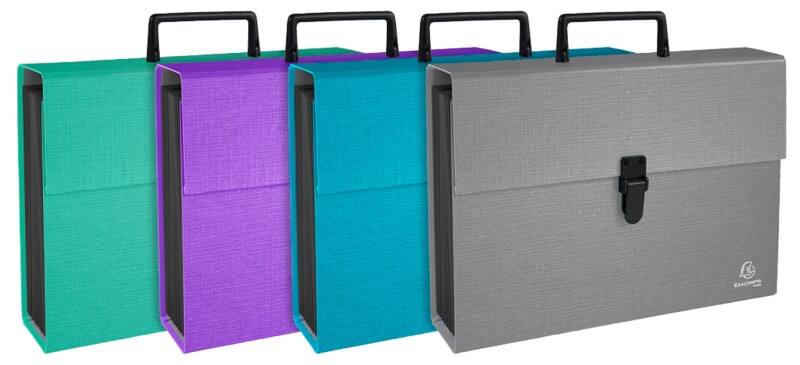 Chemise extensible Exacompta 56750E Onglet vierge Carte lustrée 18 onglets Assortiment 240 x 320 mm 4 unités