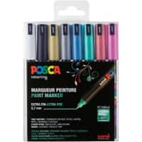 Marqueur peinture POSCA POSCA PC-1MR Assortiment Extra Fin Ogive 0,7 mm 8 Unités