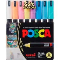 POSCA PC-1MR Farbmarker Pastell Kalligraphie Farbig assortiert 8 Stück