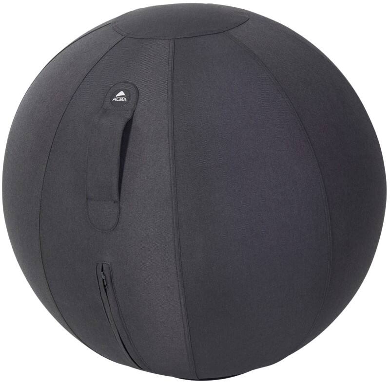 Siège ballon Ergoball Alba Tissu Noir 120 kg MHBALL N 65 mm x 65 mm