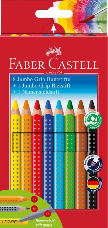 Crayons de couleur Faber-Castell Jumbo Grip Assortiment 10 Unités