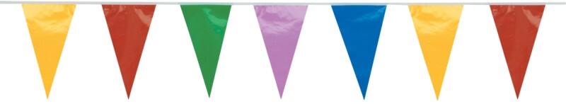 Papstar Wimpelkette Folie Bunt Wetterfest 4 m