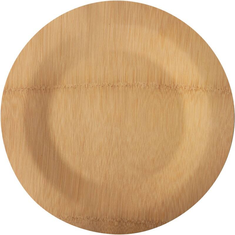 PAPSTAR Pure Einwegteller Bambus 23 cm Naturfarben 10 Stück
