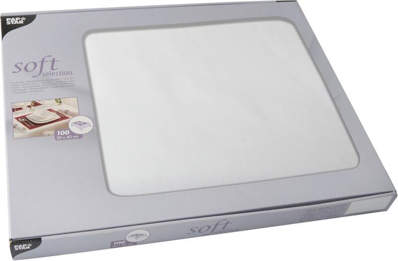 Set de table Papstar 82325 Blanc