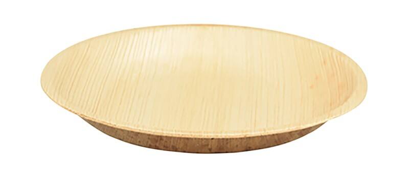 Assiette PAPSTAR Jetable Feuille de palmier 185 mm Crème 25 unités