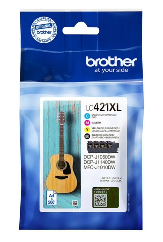 Brother LC421XLVAL Original Tintenpatrone Schwarz, Cyan, Magenta, Gelb Multipack 4 Stück
